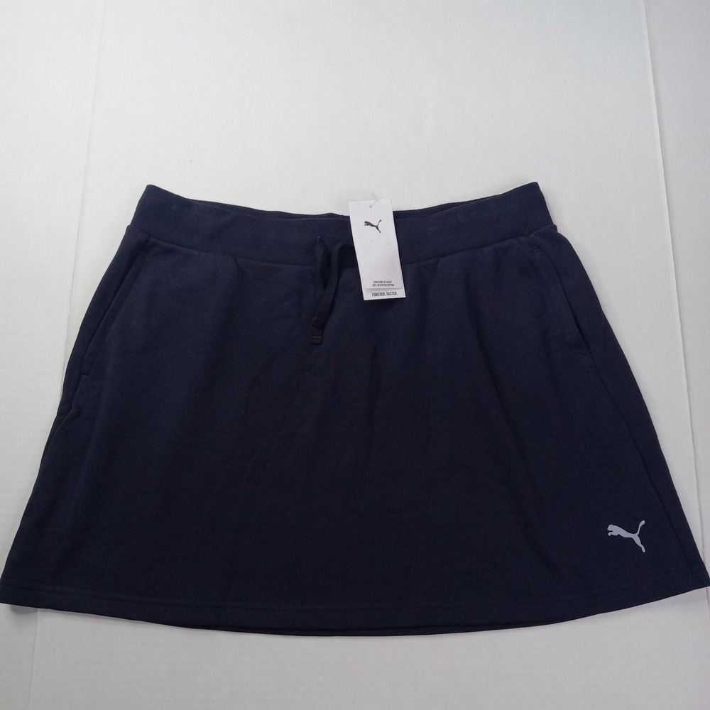 Puma Women's Essentials Resort Skirt Women's Size L‎ Large Navy Blue Drawstring
